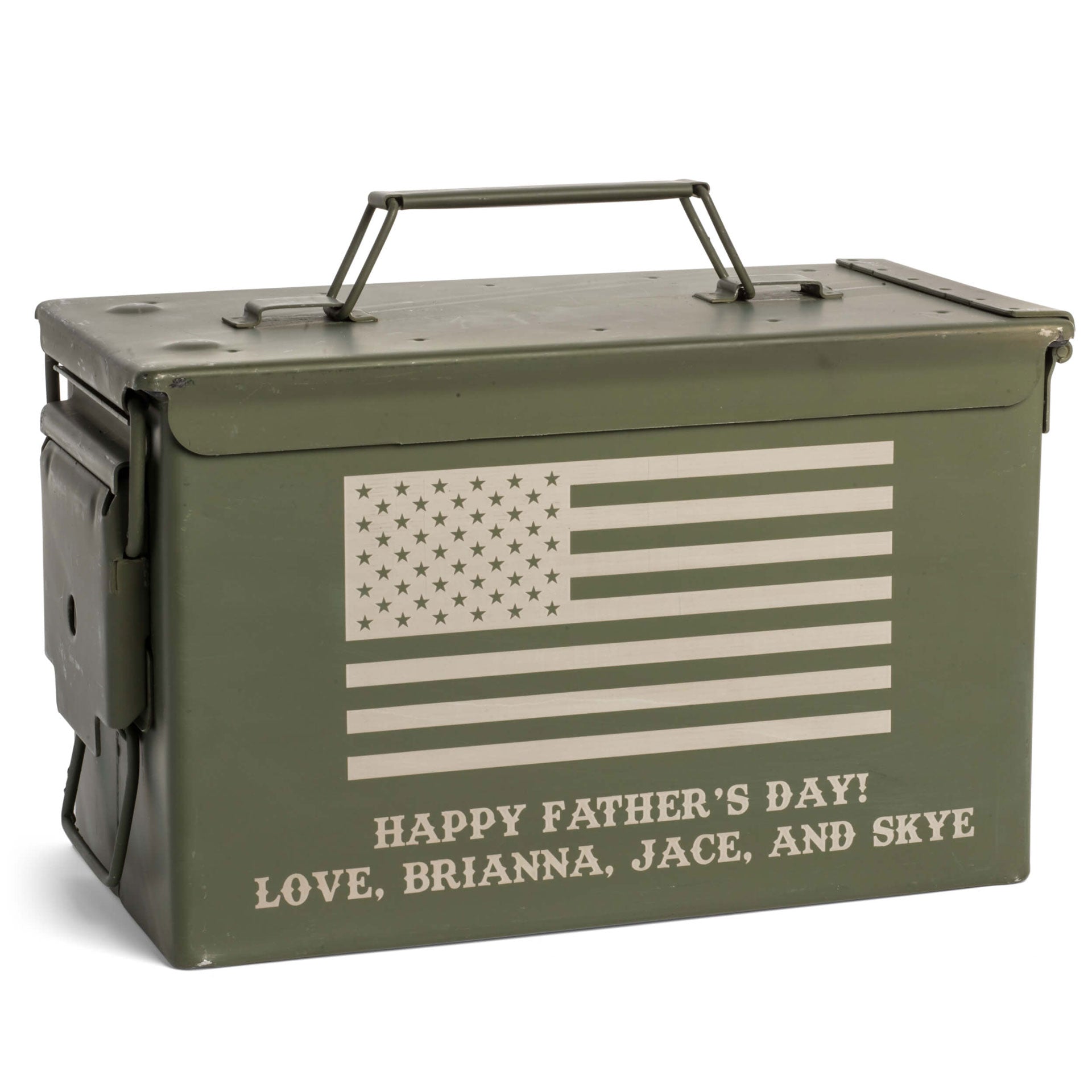 Engraved shops steel ammo can